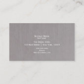 Hochzeitskleid Moderner Glamour Bridal Chic Visitenkarte (Rückseite)