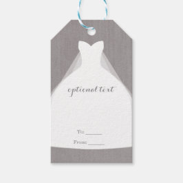 Hochzeitskleid Modernes Glamour Brautparty Grau Geschenkanhänger