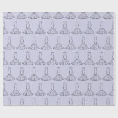 Hochzeitskleid Nahtloses Wrapping Paper für Brides Geschenkpapier (Flach)