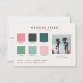 Hochzeitskleid | Palm Springs California Palette Einladung (Vorderseite)