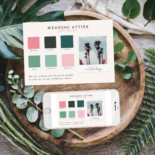 Hochzeitskleid | Palm Springs California Palette Einladung