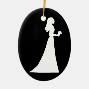 Hochzeitskleid Personalisierte Weihnachtsfeier Keramikornament