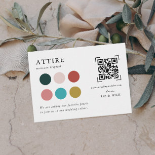 Hochzeitskleid   QR Code Scan Encryption Card Begleitkarte