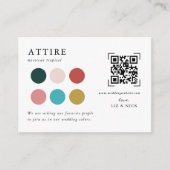 Hochzeitskleid | QR Code Scan Encryption Card Begleitkarte (Vorderseite)