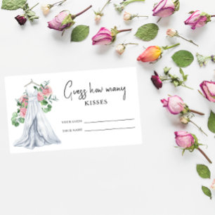 Hochzeitskleid - Raten Sie mal, wie viele Küsse Br Begleitkarte