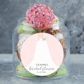 Hochzeitskleid Rosa Brautparty Runder Aufkleber