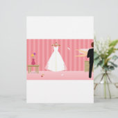 Hochzeitskleid rosa Streifen (Stehend Vorderseite)