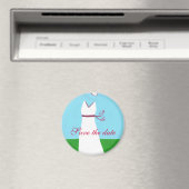 Hochzeitskleid, rotes Band, Speichern des Datums-M Magnet (In Situ (Geschirrspüler))