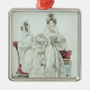 Hochzeitskleid, "Salons Le Follet Courrier Ornament Aus Metall