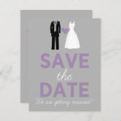 Hochzeitskleid & Tuxedo Ankündigung Datum freihalt (Vorne/Hinten)