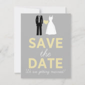 Hochzeitskleid & Tuxedo Ankündigung Datum freihalt (Vorderseite)