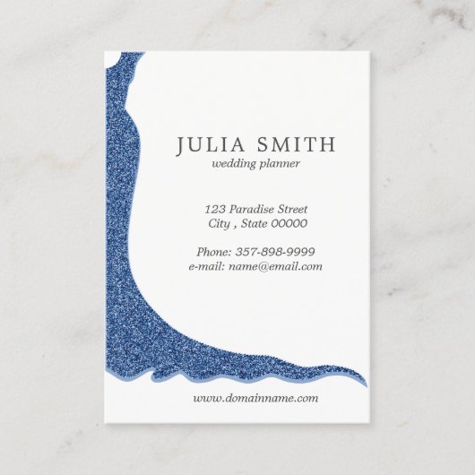 Hochzeitskleid Visitenkarte (Vorderseite)