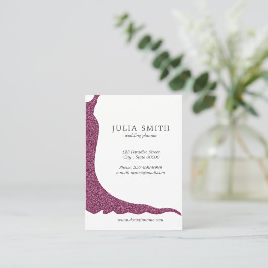 Hochzeitskleid Visitenkarte (Stehend Vorderseite)