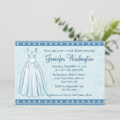 HochzeitskleiderBrautparty-Party-12x18einladung Einladung (Stehend Vorderseite)