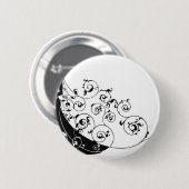 Hochzeitskleidermusterhintergrund der Braut Button (Vorne & Hinten)