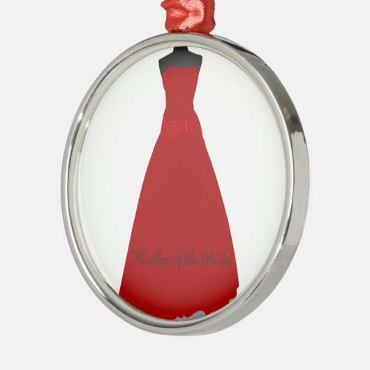 Hochzeitskleidmutter des Brautzeichens Silbernes Ornament (Links)