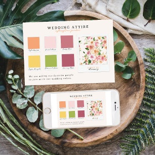 Hochzeitskleidung Afterglow Garden Palette Einladung