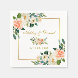 Hochzeitskleidung für Korallenfarben Serviette