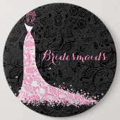 Hochzeitskleidung für Schwarz-weiße und rosa Spitz Button (Vorderseite)