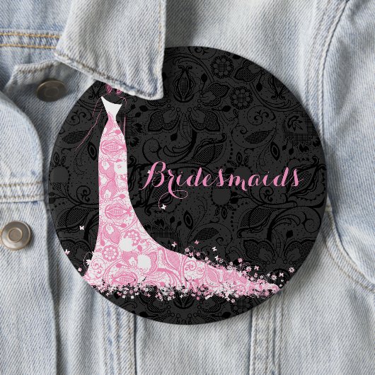 Hochzeitskleidung für Schwarz-weiße und rosa Spitz Button (Beispiel)