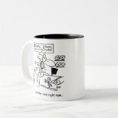 Hochzeitskleidung ist "On the Train" Zweifarbige Tasse (Vorderseite Links)