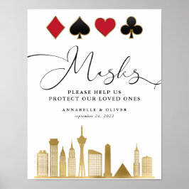 Hochzeitskleidung Maske Las Vegas Ziel Poster