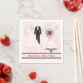 Hochzeitskleidung Personalisiertes Papier Napkins Serviette (Beispiel)