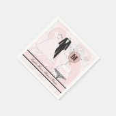 Hochzeitskleidung Personalisiertes Papier Napkins Serviette (Ecke)