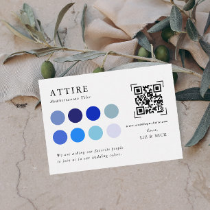 Hochzeitskleidung QR-Code-Scan-Beilagekarte Begleitkarte