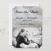 Hochzeitskleidung Save the Date Couple Card (Vorderseite)