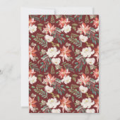 Hochzeitskleidung Weihnachtsfeiertag Brautparty Einladung (Rückseite)