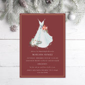 Hochzeitskleidung Weihnachtsfeiertag Brautparty Einladung