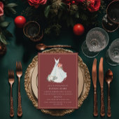 Hochzeitskleidung Weihnachtsfeiertag Brautparty Einladung