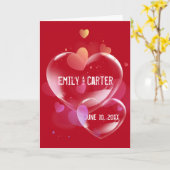 Hochzeitsklopfen auf Rot Karte (Gelbe Blume)