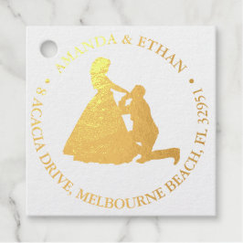 Hochzeitsknien Mann Gold Thema Geschenkanhänger