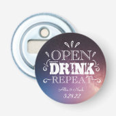 Hochzeitsknopf Flaschenöffner (Vorderseite)