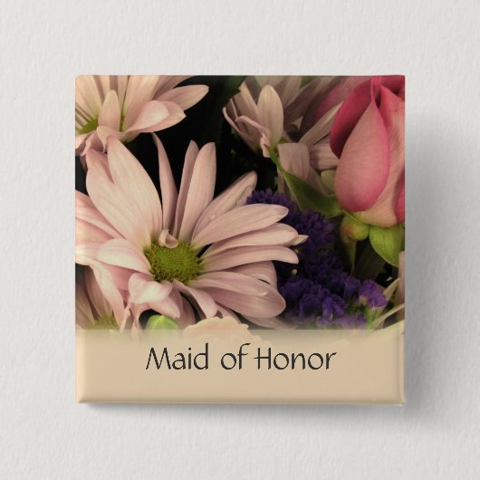 Hochzeitsknopf für Trauzeugin Button (Vorderseite)