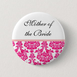 Hochzeitsknöpfe aus rosa Damast Button
