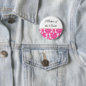 Hochzeitsknöpfe aus rosa Damast Button (Beispiel)
