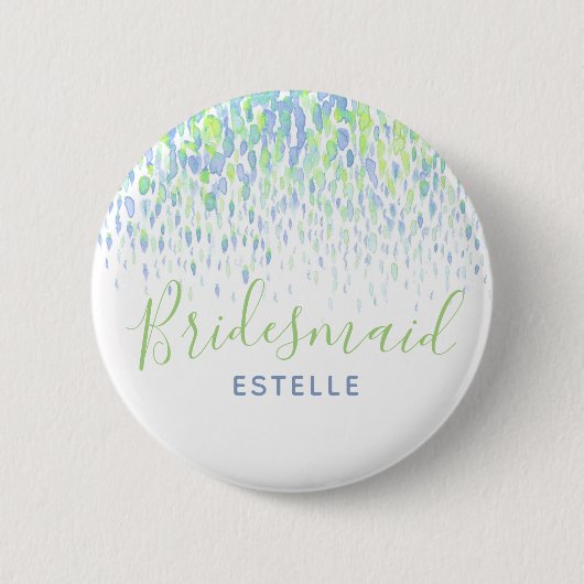 Hochzeitsknöpfe für abstrakte Kunst in Bridesmaid Button (Vorderseite)