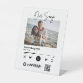 Hochzeitskode für unseren Song-Scannable QR-Code Sockelschild (Vorderseite)