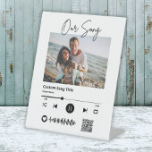 Hochzeitskode für unseren Song-Scannable QR-Code Sockelschild