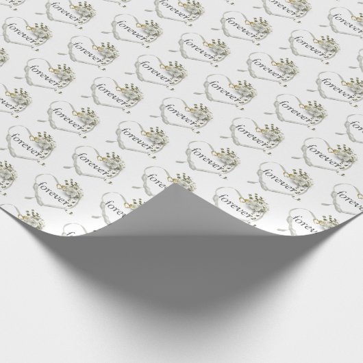 Hochzeitskohle mit Ivy Geschenkpapier (Ecke)