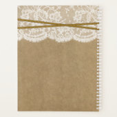 Hochzeitskollektion für Kraft, Spitzen und Sonnenb Planer (Rückseite)