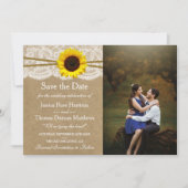 Hochzeitskollektion für Kraft, Spitzen und Sonnenb Save The Date (Vorderseite)