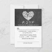 Hochzeitskollektion mit Hangherz RSVP Karte (Vorderseite)