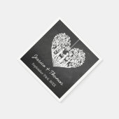 Hochzeitskollektion mit Hangherz Serviette (Ecke)