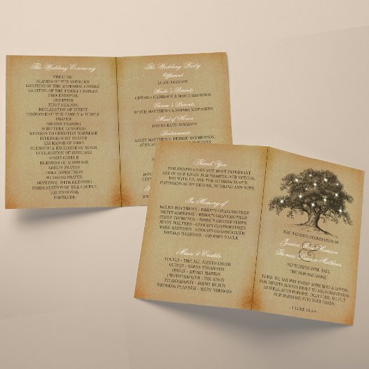 Hochzeitskollektion Vintage Alte Eiche - Programm