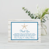 Hochzeitskollektion von Straußfisch Dankeskarte (Stehend Vorderseite)