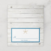 Hochzeitskollektion von Straußfisch Platzkarte (Außenseite Aufgefaltet)